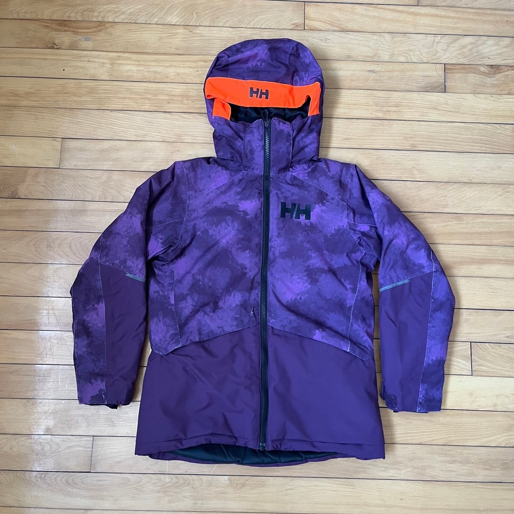 Helly Hansen Helly Tech Performance Purple Cloud Print Ski Jacket Youth 140/10
